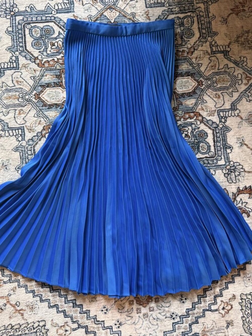 Club Monaco Cobalt Blue Pleated Skirt - Size 0
